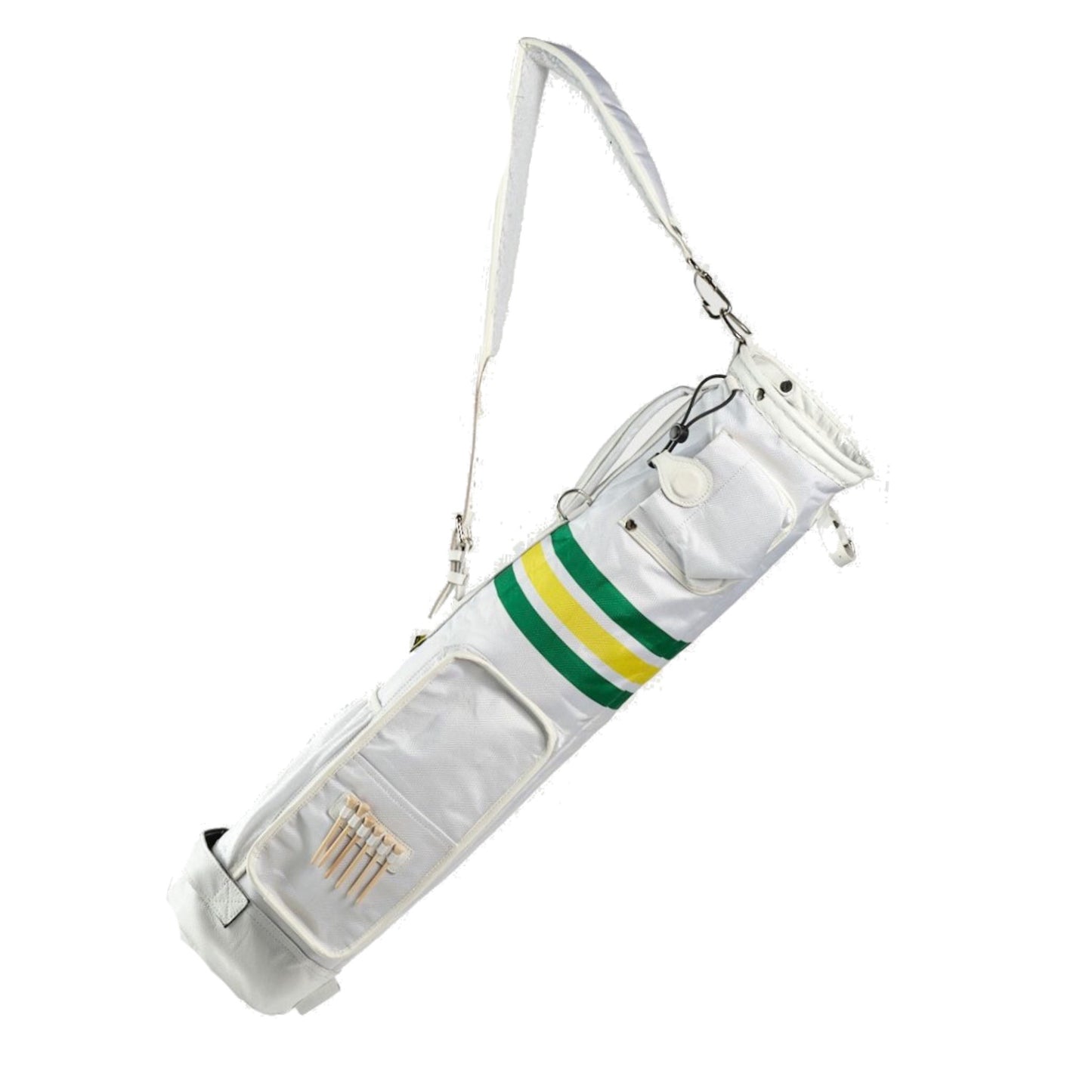 White with Green/Yellow stripe
