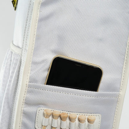 White with Green/Yellow stripe